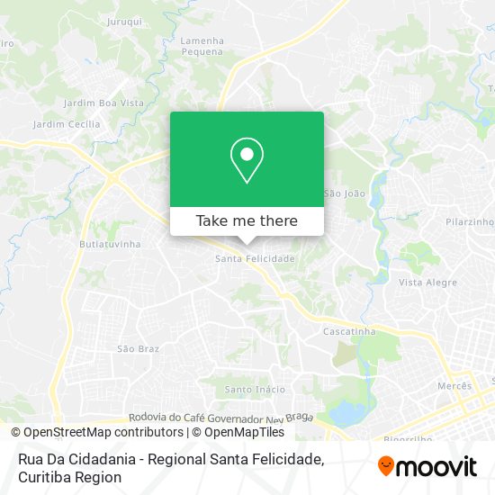 Rua Da Cidadania - Regional Santa Felicidade map