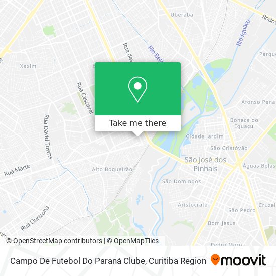 Campo De Futebol Do Paraná Clube map