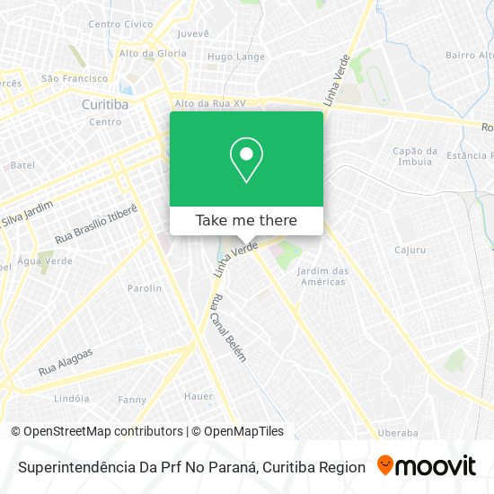 Superintendência Da Prf No Paraná map