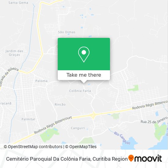 Cemitério Paroquial Da Colônia Faria map