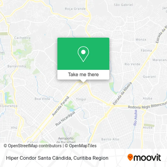 Hiper Condor Santa Cândida map