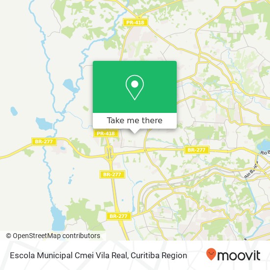 Mapa Escola Municipal Cmei Vila Real