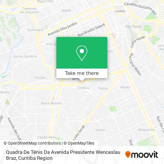 Mapa Quadra De Tênis Da Avenida Presidente Wenceslau Braz