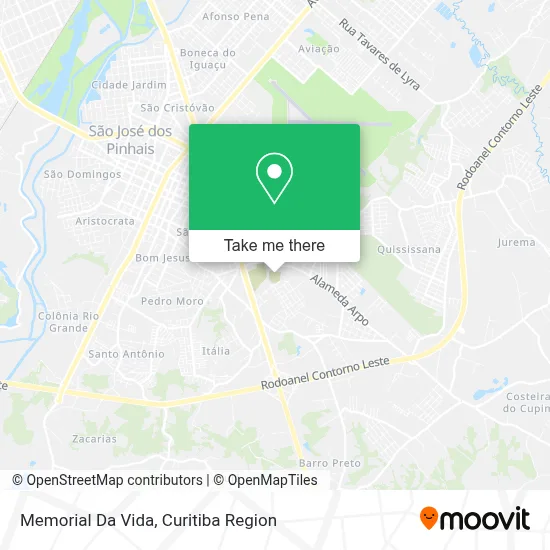 Memorial Da Vida map
