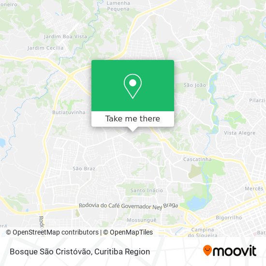 Bosque São Cristóvão map