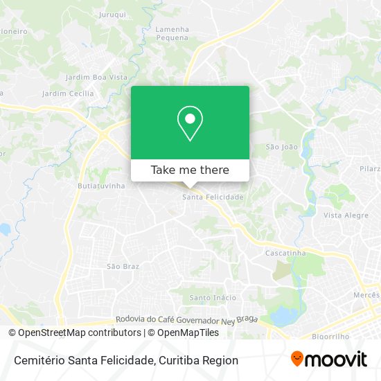 Mapa Cemitério Santa Felicidade