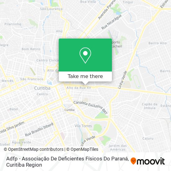 Adfp - Associação De Deficientes Físicos Do Paraná map