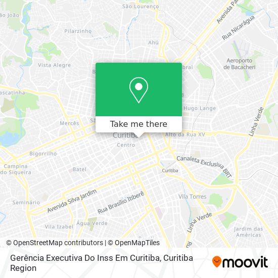 Gerência Executiva Do Inss Em Curitiba map