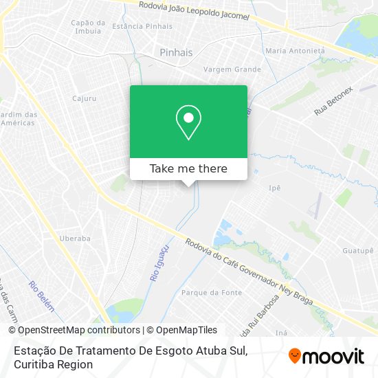 Estação De Tratamento De Esgoto Atuba Sul map