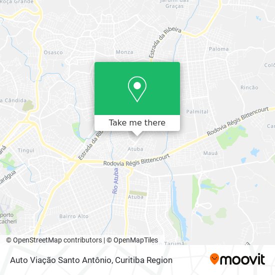 Auto Viação Santo Antônio map