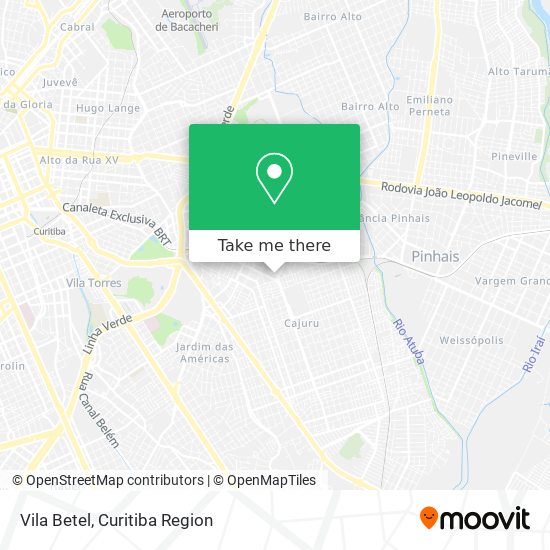 Vila Betel map