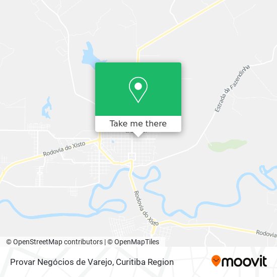 Provar Negócios de Varejo map