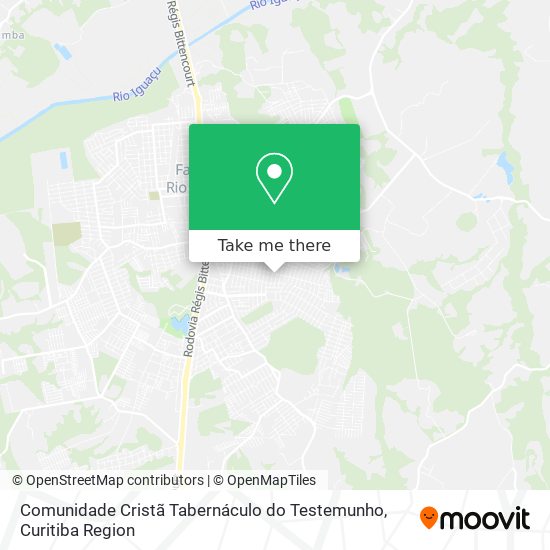 Mapa Comunidade Cristã Tabernáculo do Testemunho