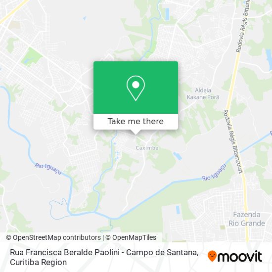 Rua Francisca Beralde Paolini - Campo de Santana map