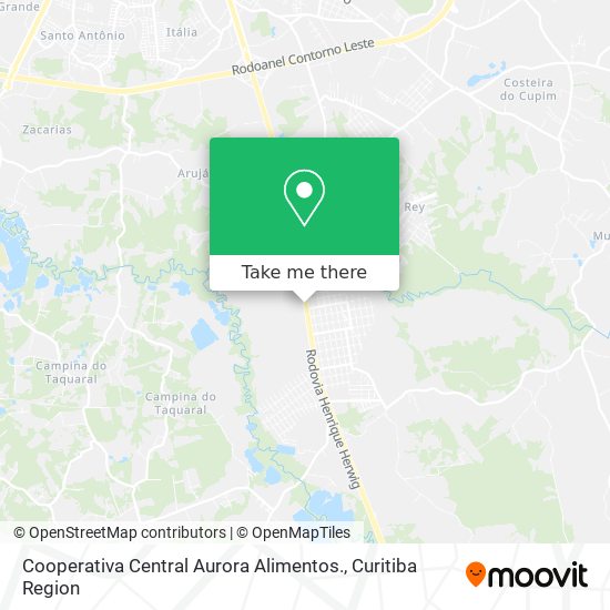 Cooperativa Central Aurora Alimentos. map