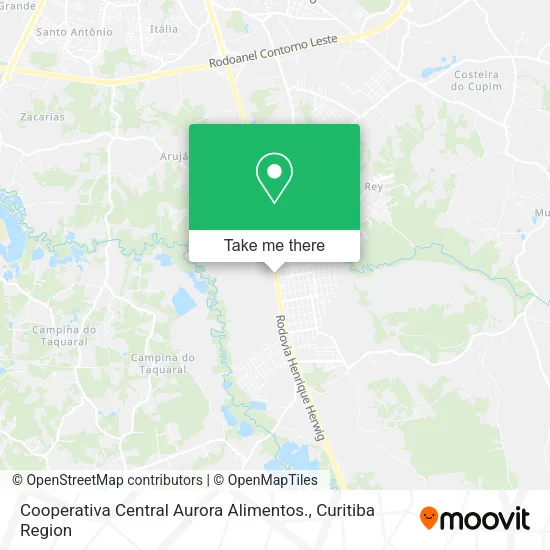 Cooperativa Central Aurora Alimentos. map