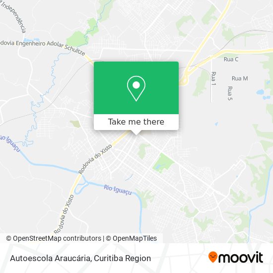 Autoescola Araucária map