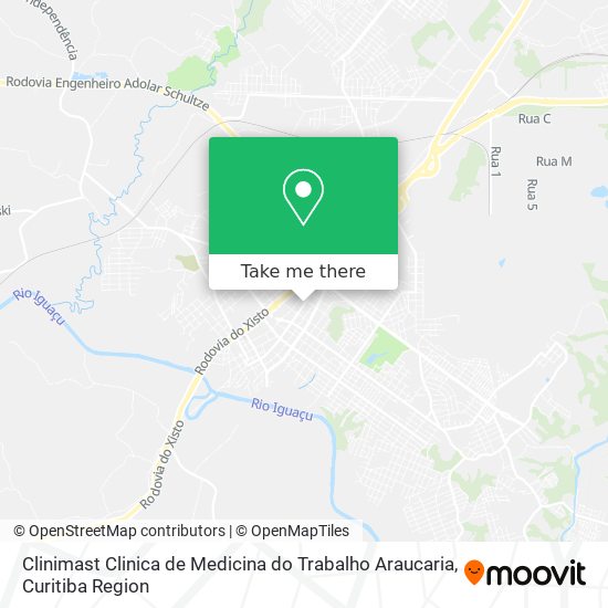 Clinimast Clinica de Medicina do Trabalho Araucaria map
