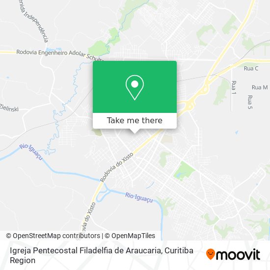 Mapa Igreja Pentecostal Filadelfia de Araucaria