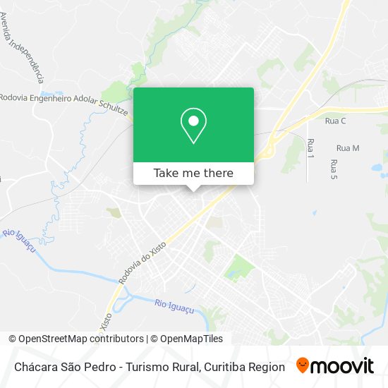 Chácara São Pedro - Turismo Rural map