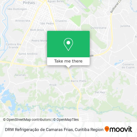 DRW Refrigeração de Camaras Frias map