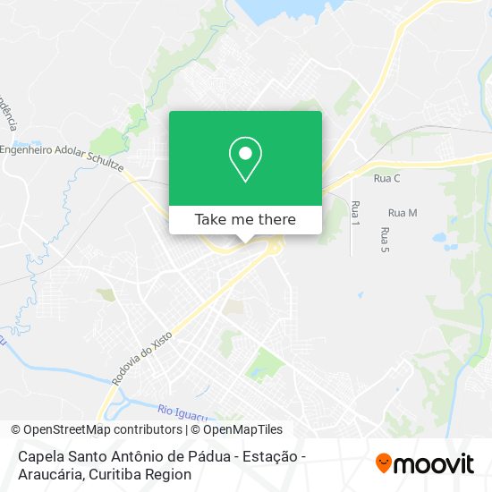 Capela Santo Antônio de Pádua - Estação - Araucária map