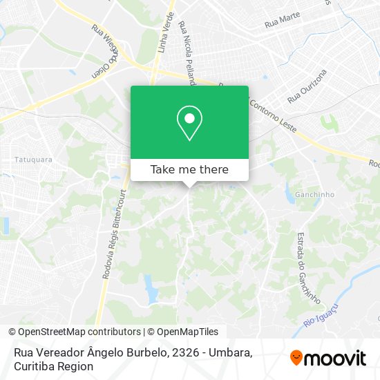 Rua Vereador Ângelo Burbelo, 2326 - Umbara map