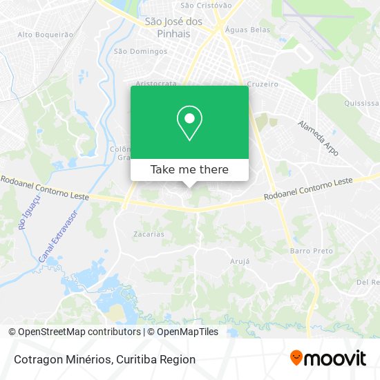 Cotragon Minérios map
