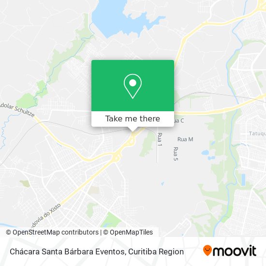 Chácara Santa Bárbara Eventos map