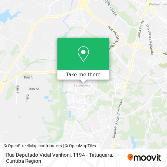 Rua Deputado Vidal Vanhoni, 1194 - Tatuquara map
