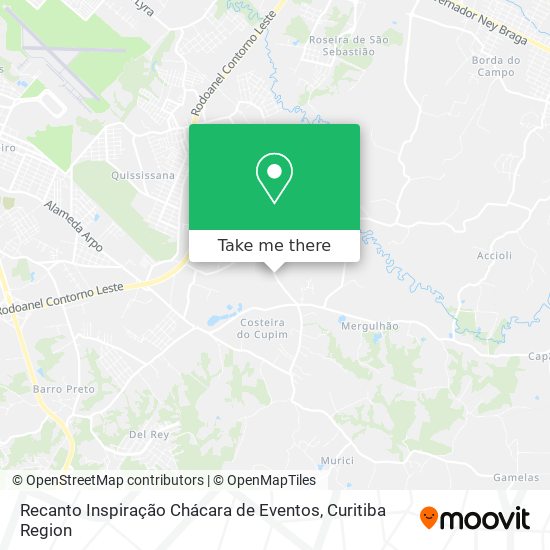 Recanto Inspiração Chácara de Eventos map