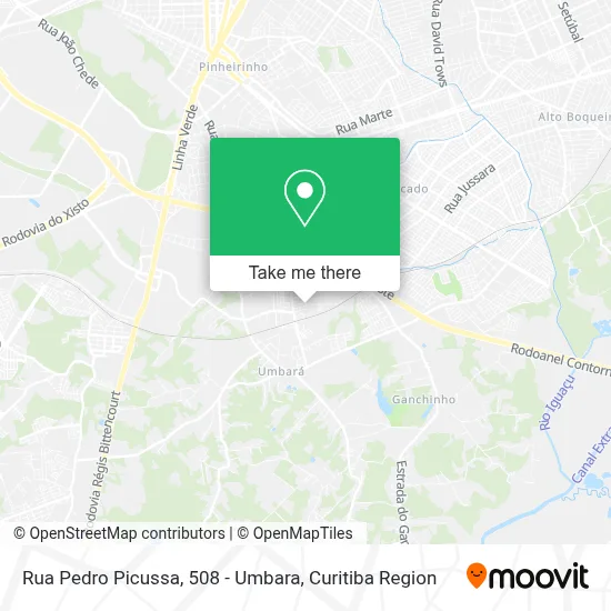Rua Pedro Picussa, 508 - Umbara map