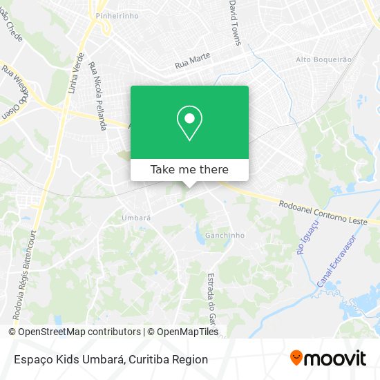 Espaço Kids Umbará map