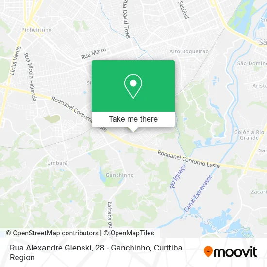 Rua Alexandre Glenski, 28 - Ganchinho map