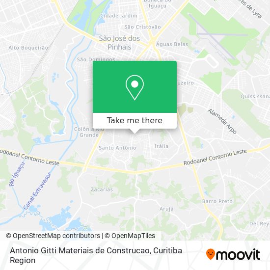 Antonio Gitti Materiais de Construcao map