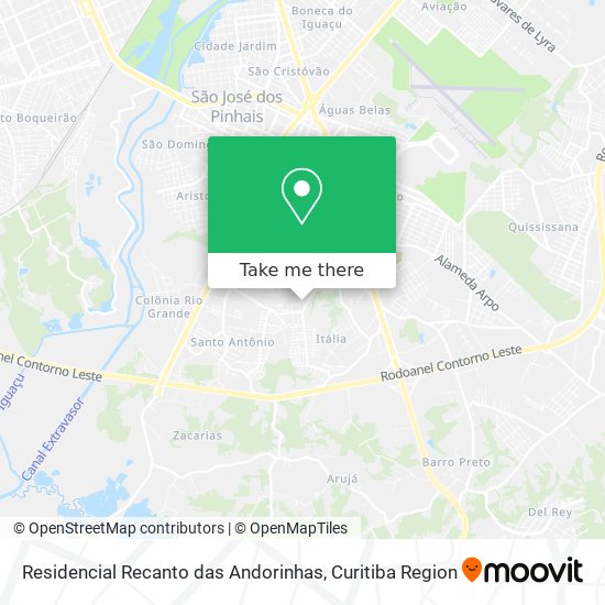 Residencial Recanto das Andorinhas map