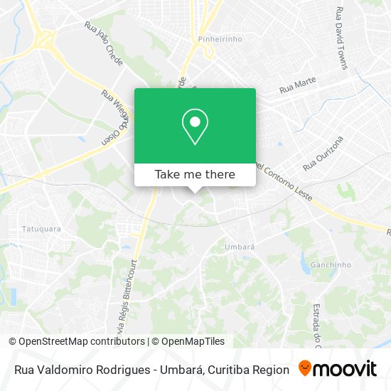 Rua Valdomiro Rodrigues - Umbará map
