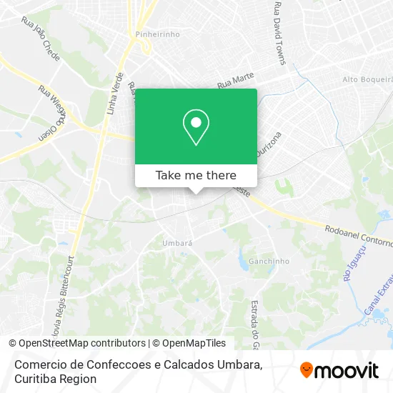 Comercio de Confeccoes e Calcados Umbara map