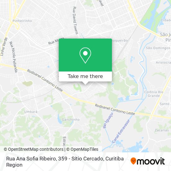 Rua Ana Sofia Ribeiro, 359 - Sítio Cercado map