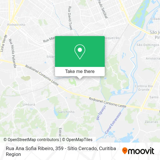 Rua Ana Sofia Ribeiro, 359 - Sítio Cercado map