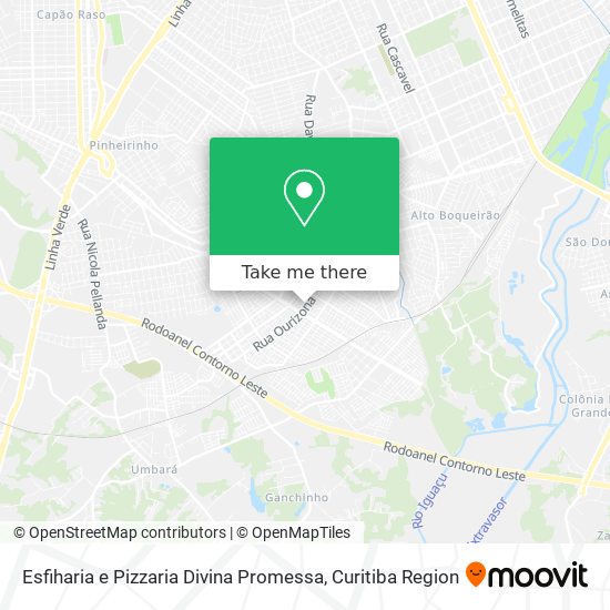 Esfiharia e Pizzaria Divina Promessa map