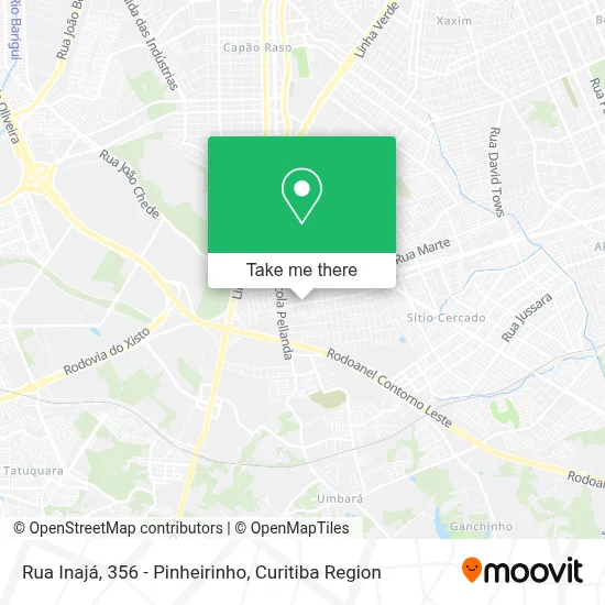 Rua Inajá, 356 - Pinheirinho map