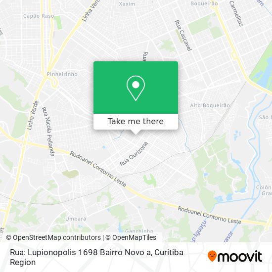 Rua: Lupionopolis 1698 Bairro Novo a map