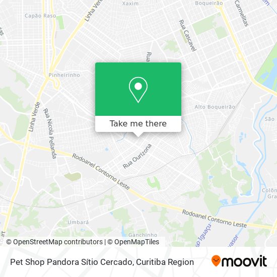 Pet Shop Pandora Sítio Cercado map