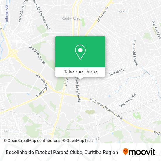 Escolinha de Futebol Paraná Clube map