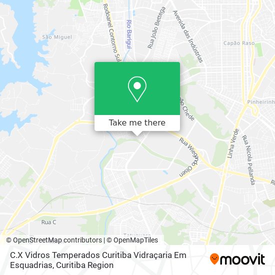 C.X Vidros Temperados Curitiba Vidraçaria Em Esquadrias map