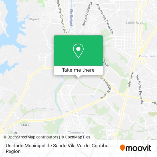 Mapa Unidade Municipal de Saúde Vila Verde