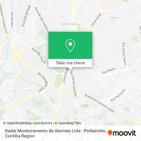 Radar Monitoramento de Alarmes Ltda - Pinheirinho map