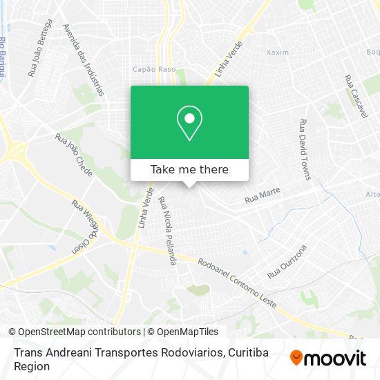 Trans Andreani Transportes Rodoviarios map