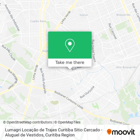 Lumagri Locação de Trajes Curitiba Sitio Cercado - Aluguel de Vestidos map